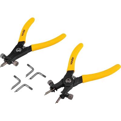 Jogo Alicate Para Aneis Ponta Intercambiavel Com 2Pcs Vonder 0,8mm 1,0mm 1,2mm 1,4mm 10 Peças