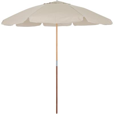 Guarda-Sol Praia Jardim Varanda Haste Madeira 2,20m Bege Bel Guarapari