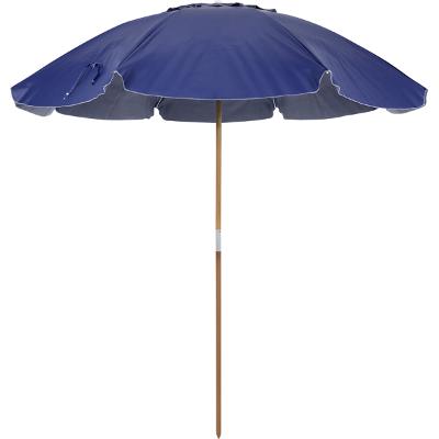 Guarda-Sol Praia Piscina Jardim Varanda Caioba 2,40m Azul Marinho Bel Haste Madeira