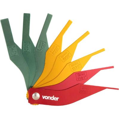 Calibre Inspeção Pastilha Freio 2-12Mm 8 Laminas Alumínio Vonder 6510008212