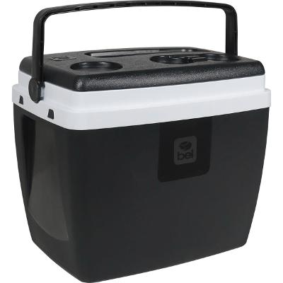Caixa Térmica 36L Bel Preta e Branca com Trava e Alça Ergonômica