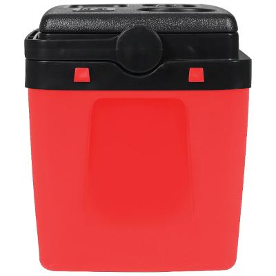 Caixa Térmica 12L Vermelha e Preta Bel Com Trava de Segurança e Alça Ergonômica