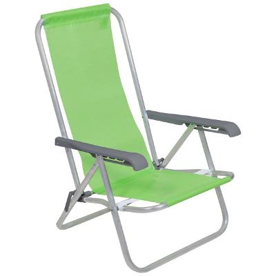 Cadeira Reclinável Lazy Bel 4 Posições Alumínio para Praia Camping