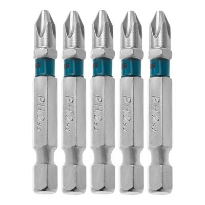 Bits Phillips PH2 50mm 5pcs Aço Liga S2 Resistente Corrosão Gross 1155955