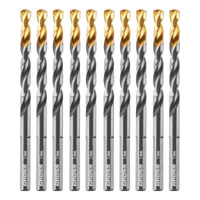 Broca Aço Rápido 5mm 10pcs Profissional Metal Gross Golden Tip