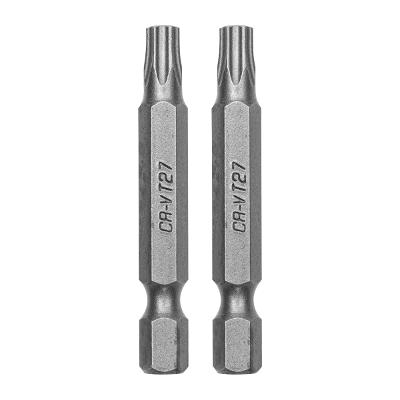 Bits Torx T27 Cromo Vanádio 50mm 2pcs MTX 1/4'' Alta Durabilidade