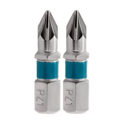 Bit Pozidriv PZ1 Aço Rápido 25mm 2pcs Gross Fixa Magnética
