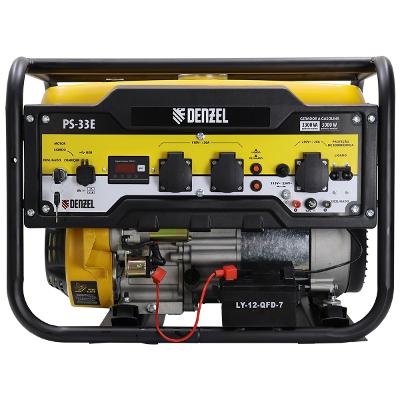 Gerador a Gasolina 3,3 Kw 4HP 15L Partida Elétrica 115/230V Denzel PS-33E