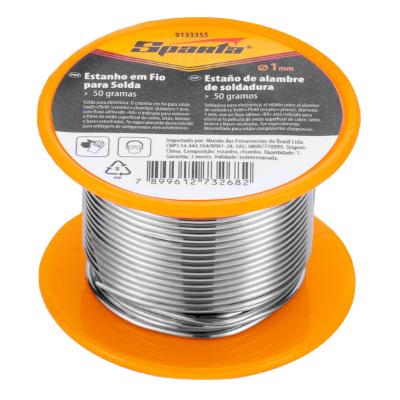 Estanho Fio Solda 60/40 1mm Sparta Bobina Plástico 50g