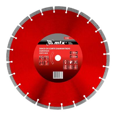 Disco Corte Segmentado Diamantado 350x25.4mm Corte Seco com Anel Redutor MTX