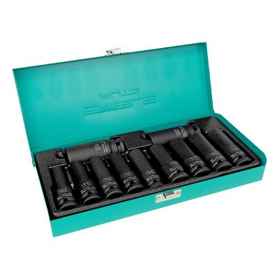 Jogo de Soquete Sextavado Longo 1/2' Impacto 10-24mm 11 Peças CrMo Stels