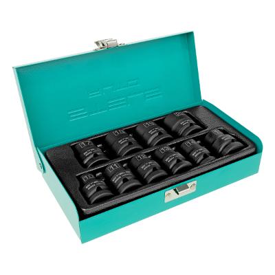 Jogo de Soquete Sextavado Impacto 1/2'' 10-22mm Aço Cromo Molibdênio Stels 1326155