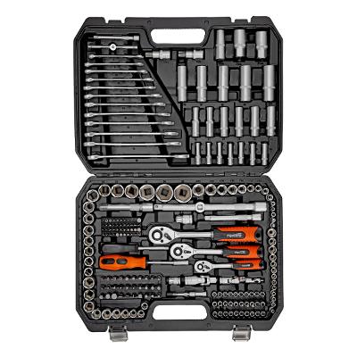 Jogo de Ferramentas Encaixe 1/2 3/8 1/4 Maleta Plástica 215 Peças Sparta 141707