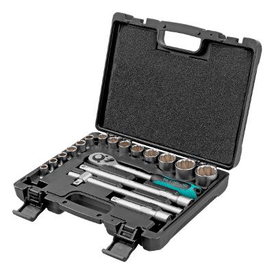 Jogo De Ferramentas Encaixe 1/2'' 18 Peças Cromo Vanádio Stels 135779