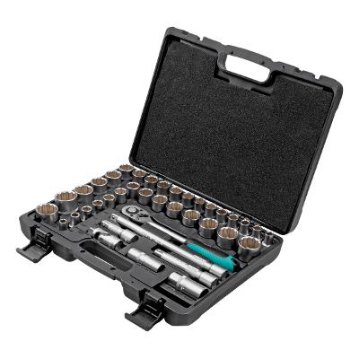 Jogo de Ferramentas Encaixe 1/2" 39 Peças Aço Cromo Vanádio Stels 135789 Maleta