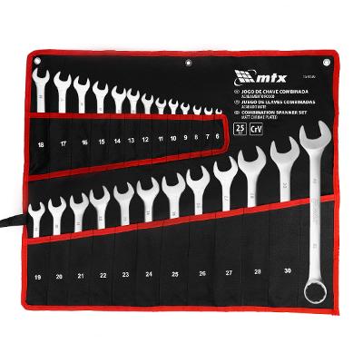 Jogo de Chave Combinada Cromado Vanádio 6-32mm 25 Peças MTX 154139