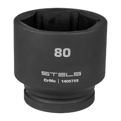 Soquete Impacto 80mm 1'' Stels 1405755 CrMo 40-46 HRC