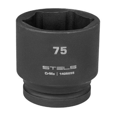 Soquete Impacto 1'' Hexagonal 75mm Aço CrMo Stels 1405655