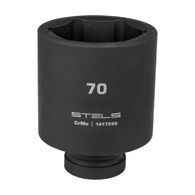 Soquete Impacto Longo 1'' 70mm Cromo Molibdênio Stels 1417255 Para Caminhões