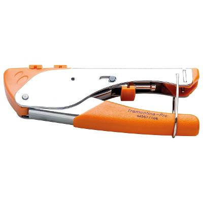 Alicate Crimpador Coaxial 6'' Tramontina PRO para Terminais F, BNC, RCA Aço Cromado