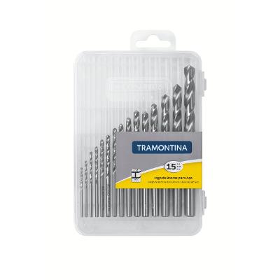 Brocas HSS Tramontina Din 338 15 Peças 1/16''-3/8''