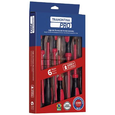 Chave Fenda Isolada Tramontina PRO IEC 60900 6 Peças 1000V/1500V