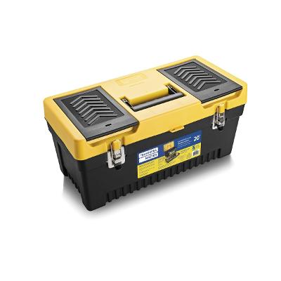 Caixa Plástica Para Ferramentas 20'' Tramontina Master Com Bandeja Removível E Travas Metálicas