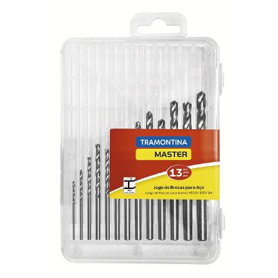 Brocas HSS Tramontina MASTER DIN 338 13 Peças 1.5-6.5mm