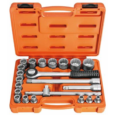 Maleta Soquetes Estriados 22 Peças 1/2'' Tramontina PRO Aço Cromo Vanádio Sistema Hyper Drive