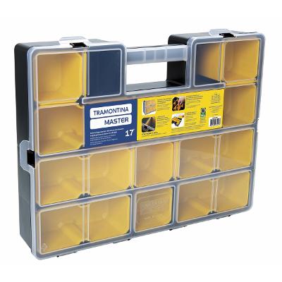 Maleta Organizadora Plástica 17'' Tramontina MASTER com 8 Divisórias Móveis e 11 Módulos Organizadores