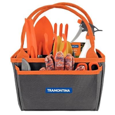 Kit Presente Jardinagem Tramontina 13 Peças Com Bolsa Lona Aço Carbono Para Jardim Horticultura Fruticultura