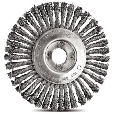 Escova Circular Arame Entrançado 6''x1/4'' 39 Tranças Tramontina PRO para Desbaste e Acabamento