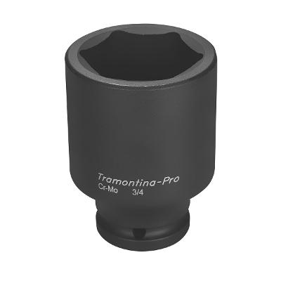 Soquete de Impacto Sextavado Longo 50mm 3/4'' Aço Cromo Molibdênio Tramontina PRO Hyper Drive