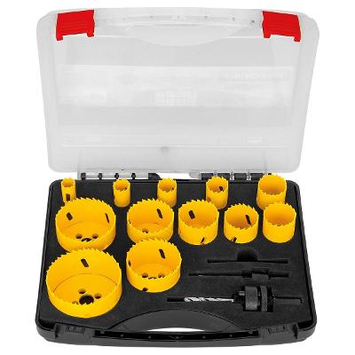 Jogo de Serras Copo Bi-Metálicas 15 Peças Tramontina MASTER Aço Rápido HSS para Chapas, Tubos e Madeira