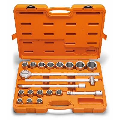 Maleta Com Soquetes Sextavados 3/4'' 20 Peças Aço Cromo Vanádio Tramontina PRO