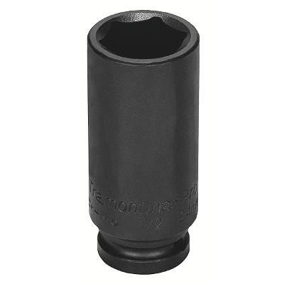 Soquete de Impacto Sextavado Longo 9mm 1/2'' Aço Cromo Molibdênio Tramontina PRO - Alta Resistência
