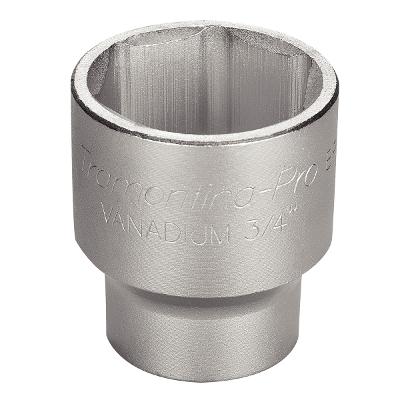 Soquete Sextavado 46mm 3/4'' Aço Cromo Vanádio Tramontina PRO Durável