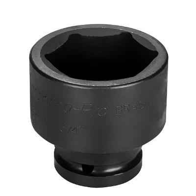 Soquete de Impacto Sextavado 55mm 3/4'' Aço Cromo Molibdênio Tramontina PRO Hyper Drive