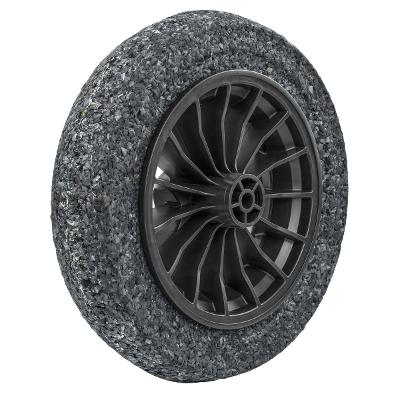 Pneu Maciço Tramontina 8'' para Carrinho de Mão Borracha Macia Roda Plástica Durável