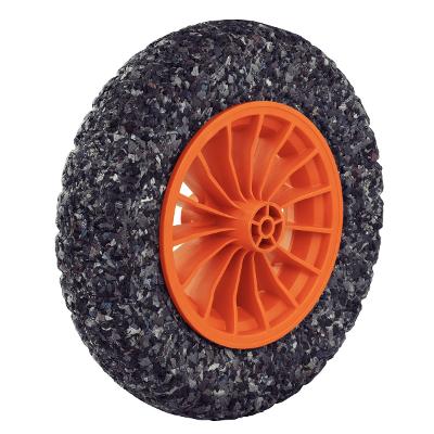 Pneu Maciço Tramontina 358mm 75mm Carrinho de Mão com Roda e Bucha Plástica Laranja