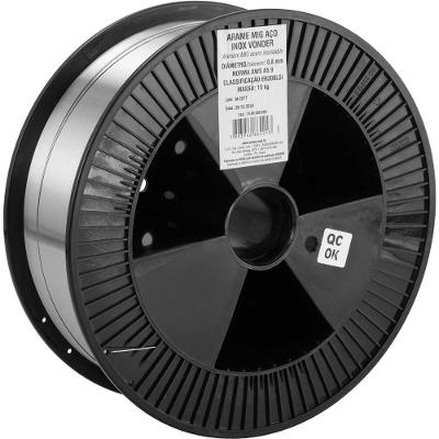 Arame Mig 0,8Mm Aço Inox 308LSi 15Kg Vonder Carretel Capa A Capa