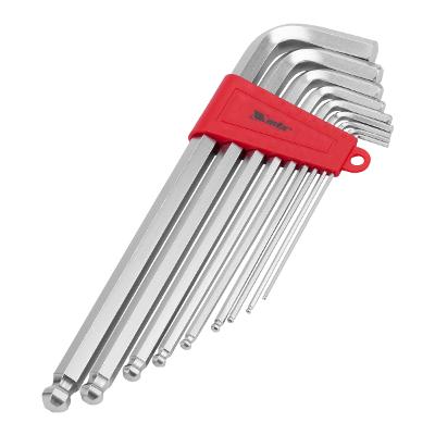 Jogo Chave Allen Longa Abaulada CRV 9 Peças 2-12mm MTX 164119 Precisão