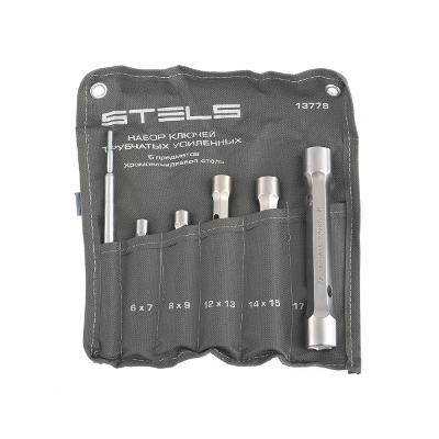 Jogo Chave Sextavada Tubular Reforçada 6-19mm Stels 1377855 Aço CrV 40-46 HRC