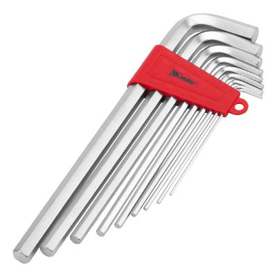 Jogo Chave Allen Longa Acetinada Crv 9 Peças 2-12mm MTX Com Suporte