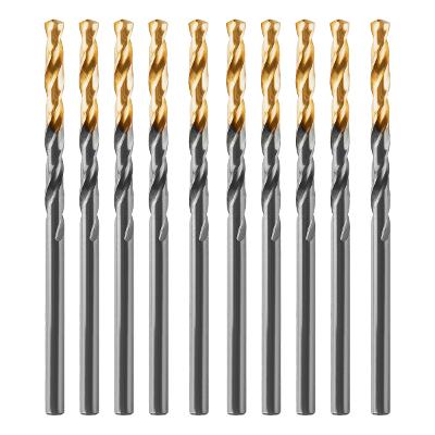 Jogo Broca Aço Rápido Titânio 3.8mm 10 Peças Golden Tip HSS-TiN Precisão