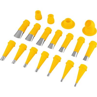 Jogo De Bicos Inox Para Aplicador Silicone 18Pcs 5-30mm Vonder