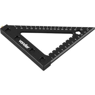 Esquadro Triangular 12Cm Alumínio Para Carpintaria Nove54 120mm