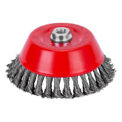 Escova Tipo Copo Aço Carbono Torcida M14 150mm 0.5mm MTX