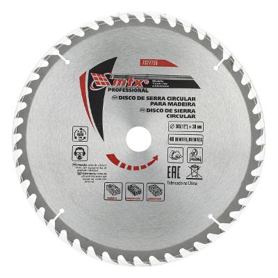 Disco Serra Circular Madeira 305mm 48 Dentes Aço 65Mn Liga YG8 MTX 7327755