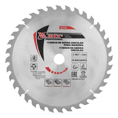 Disco Serra Circular Madeira 305mm 36 Dentes Aço 65Mn Liga YG8 MTX 7327555